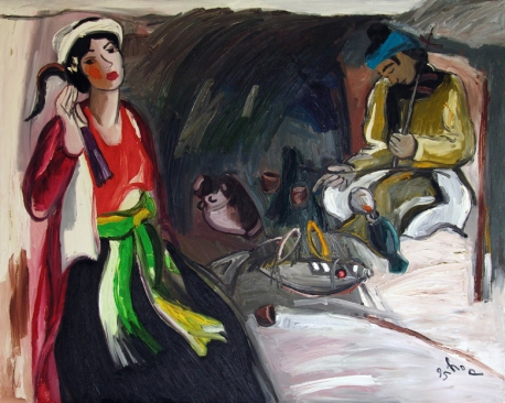 Truong Chi - Mi Nuong Size: 110 x 135 cm Suoi Hoa' s painting 